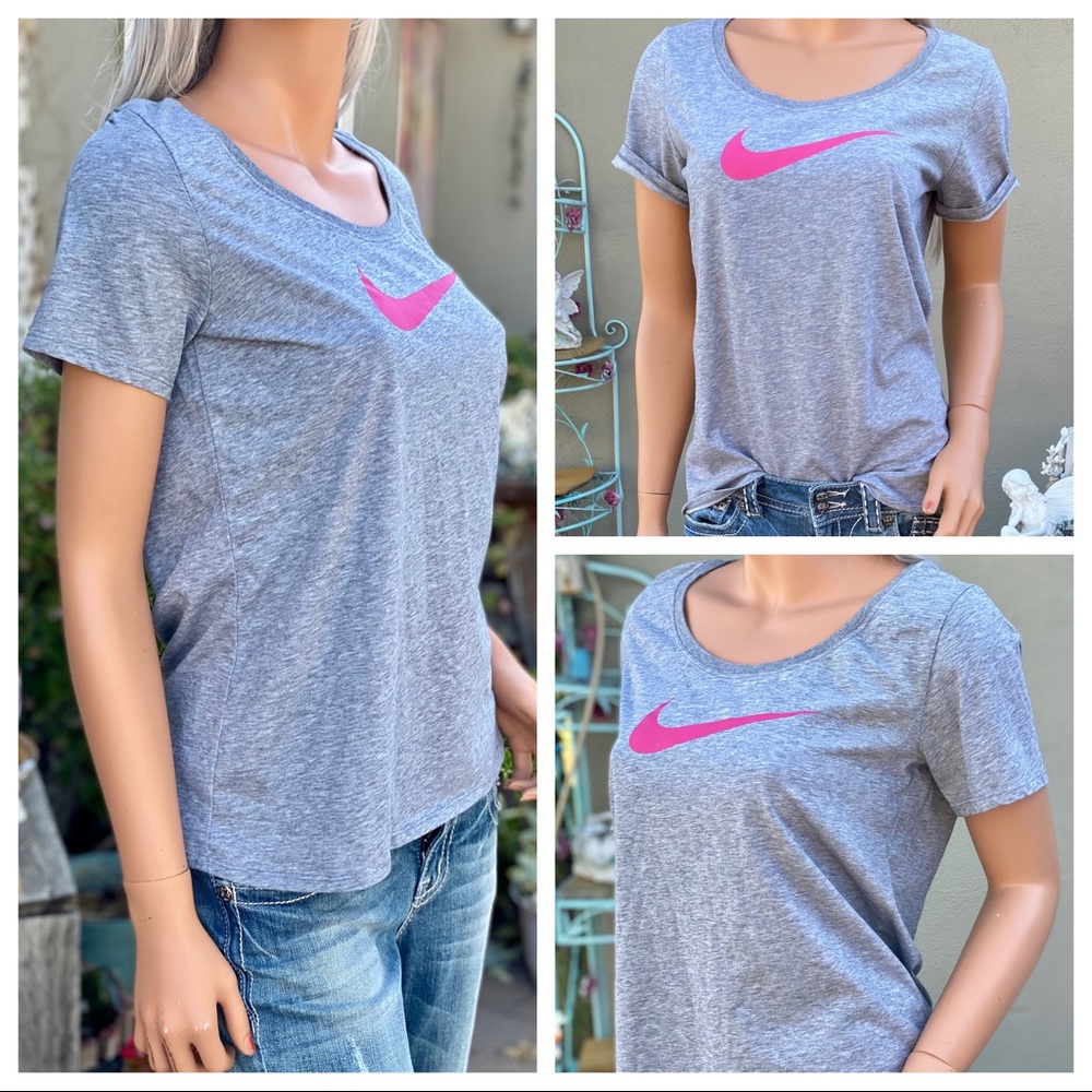 “THE NIKE TEE” DRI-FIT Athletic Cut Scoop T-shirt - Picture 8 of 14